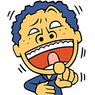 👊 cartoon, pointing, laughing, character telegram sticker