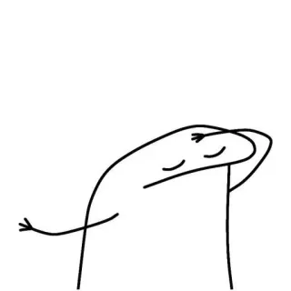 😀 stick figure, meme, florkofcows, minimalist telegram sticker