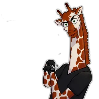 ⏱ Giraffa, Cartone animato, Animale, Personaggio, Arrabbiato, Meme, Divertente telegram sticker