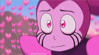 🥺 Spinel Steven Universe ภาพเคลื่อนไหว, การ์ตูน, ตัวละคร, สไปเนล, สตีเวน ยูนิเวิร์ส, หัวใจ telegram sticker