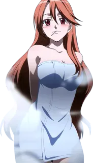 😏 Anime, Vrouw, Handdoek, Rood haar, Stoom telegram sticker