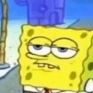 ⚫ SpongeBob SquarePants spongebob, cartone animato, nickelodeon, meme, faccia, divertente telegram sticker