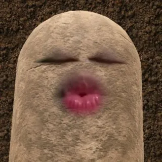 🥔 Wurm, Kuss, Lippen, lustig, Kreatur, animiert whatsapp sticker