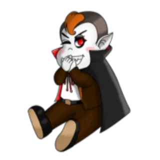😉 ma cà rồng, hoạt hình, halloween, quái vật, sinh vật, kỳ ảo, siêu nhiên telegram sticker