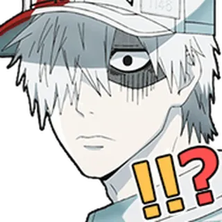🩸 Anime, Personnage, Question, Exclamation, Sticker telegram sticker