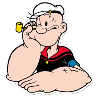 🙄 Popeye Desenho animado, Marinheiro, Espinafre, Clássico, Cachimbo telegram sticker
