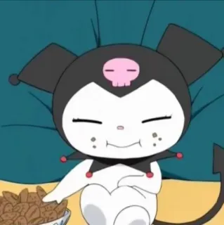 😁 Kuromi Anime, Desenho animado, Sanrio, Kuromi, Personagem, Fofo whatsapp sticker