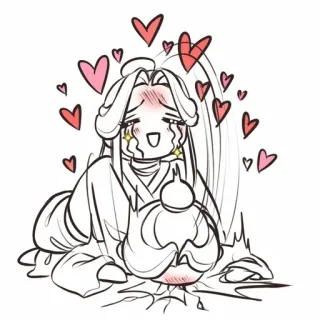🥢 anime, cute, hearts, cartoon, love, emotional telegram sticker