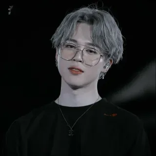 🌑 Jimin kpop, певец, очки, человек, мужчина, айдол, корейский telegram sticker