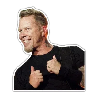 👍 James Hetfield James Hetfield, Musicien, Guitare, Chanteur, Metallica telegram sticker