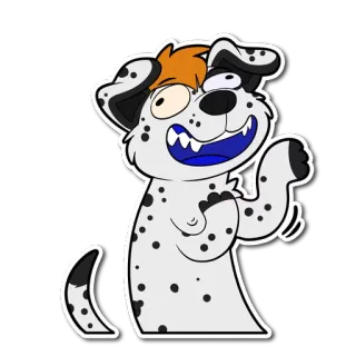 😩 собака, мультфильм, животное, наклейка telegram sticker