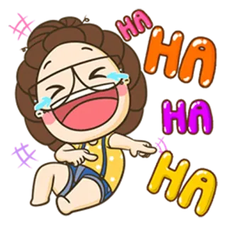 😂 HA HA HA laughing, cartoon, funny, joy, happy, haha whatsapp sticker