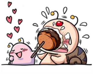 😓 süß, kawaii, essen, liebe, essen, glücklich telegram sticker