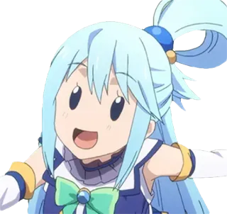 😍 Aqua Konosuba Anime, Charakter, Lustig, Kawaii, Aqua, Konosuba whatsapp sticker