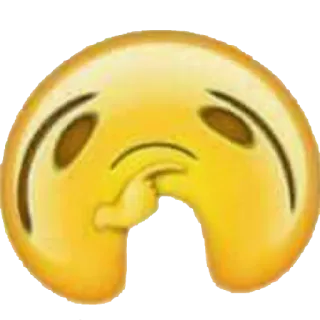 🤔 эмодзи, грустный, расстроенный, лицо, желтый whatsapp sticker
