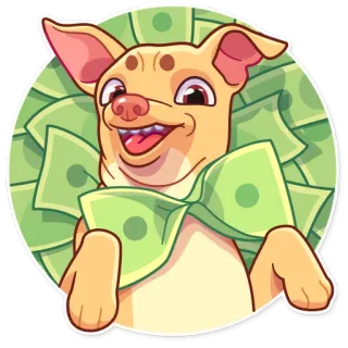 Tuna the Dog whatsapp stickers
