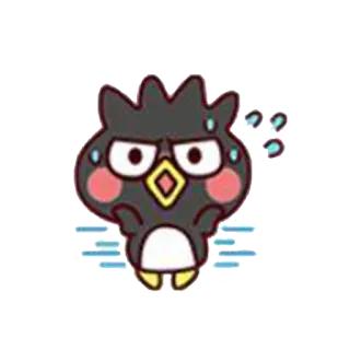 😱 Badtz-Maru Badtz-Maru, pingüino, Sanrio, personaje, enojado, mono whatsapp sticker