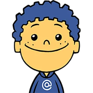 😊 cartoon, boy, character, smiling, freckles telegram sticker