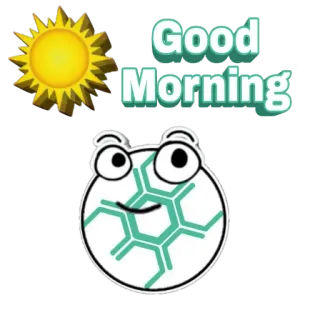 🌞 Good Morning Bom dia, saudação, sol, desenho animado whatsapp sticker