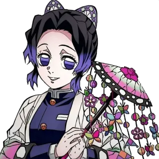 🧚‍♀ Shinobu Kocho Demon Slayer anime, demon slayer, shinobu kocho, butterfly, manga telegram sticker