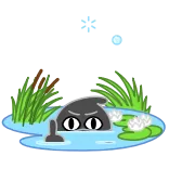 🖕 estanque, agua, nenúfares, naturaleza, fuente de agua, plantas whatsapp sticker