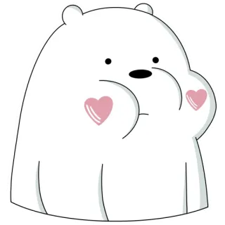 🥰 Ice Bear We Bare Bears Ice Bear, медведь, We Bare Bears, мультфильм, милый, животное, анимация telegram sticker