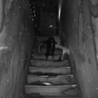 🖤 stairs, dark, shadow, creepy, spooky, horror telegram sticker