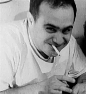 😈 man, cigarette, smoking, portrait, adult, person telegram sticker