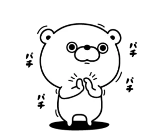 👏 oso, dibujos animados, lindo, pegatina, animal telegram sticker