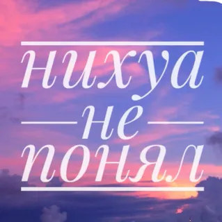 🤯 НИХУЯ
НЕ
ПОНЯЛ russe, phrase, ciel, nuages whatsapp sticker