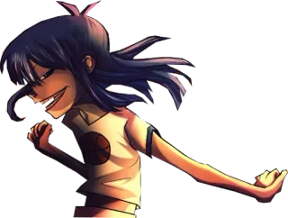 💫 Noodle Desenho animado, Anime, Gorillaz, Noodle telegram sticker
