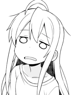 😵 anime, manga, expression, bored, tired, character, girl whatsapp sticker