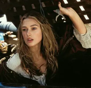 😊 Elizabeth Swann Pirates of the Caribbean film, pirates, femme, personnage whatsapp sticker