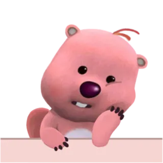 💬 漫画, 動物, 可愛い, ピンク, クマ telegram sticker