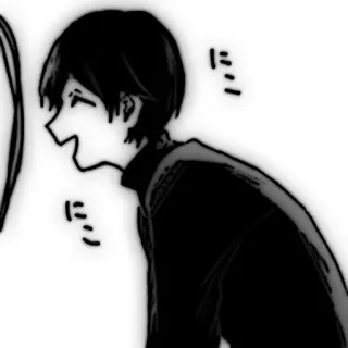 💥 に Anime, Mangá, Japonês, Personagem, Sorriso telegram sticker