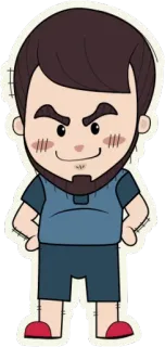 ☺️ kartun, stiker, pria, karakter, ilustrasi telegram sticker
