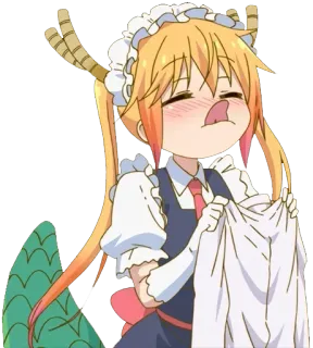 😋 Tohru Miss Kobayashi's Dragon Maid Anime, Naga, Maid, Tohru, Lucu, Kocak telegram sticker