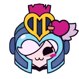 💙 Colette Brawl Stars Dessin animé, Jeu vidéo, Brawl Stars, Sticker personnage, Colette, Mignon, Art numérique telegram sticker