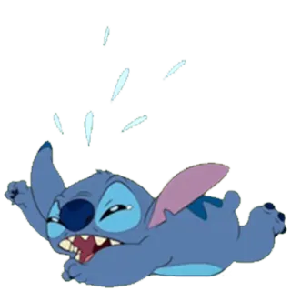 😂 Stitch Lilo & Stitch Stitch, weinen, Disney, blau, Cartoon telegram sticker