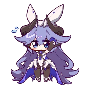 😅 anime, chibi, cute, kawaii, cartoon, illustration telegram sticker