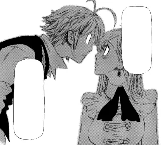 😶 Meliodas Seven Deadly Sins meliodas, elizabeth, seven deadly sins, anime, manga, couple telegram sticker