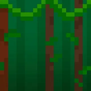 π΄ jungle, pixel art, forest, trees, green telegram sticker