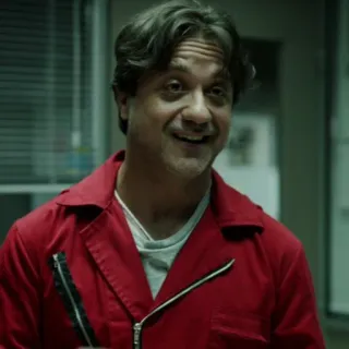 😄 Berlin Money Heist La Casa de Papel, Berlin, personnage, La Casa de Papel, combinaison rouge telegram sticker