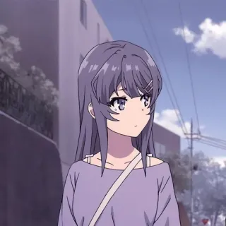 🐰 Mai Sakurajima Rascal Does Not Dream of Bunny Girl Senpai anime, girl, sakurajima, mai, cartoon, japanese telegram sticker