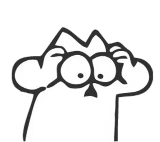 😱 dessin animé, choqué, yeux, animé whatsapp sticker