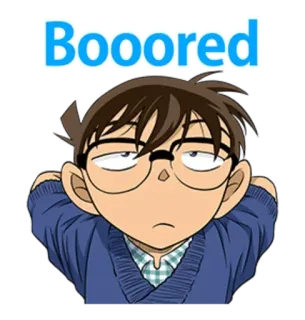 🙄 Boored 退屈, 漫画, 眼鏡, イライラ, 表情 telegram sticker