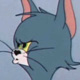 ⚡️ Tom Cat Tom and Jerry Desenho animado, Gato, Expressão, Engraçado, Meme telegram sticker
