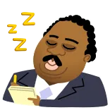 😴 sleepy, sleeping, tired, nap, cartoon, character, zzz telegram sticker