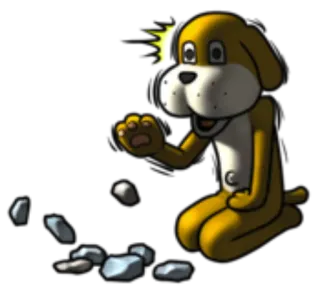 🤧 perro, dibujo animado, animal, lindo, animado, gracioso whatsapp sticker