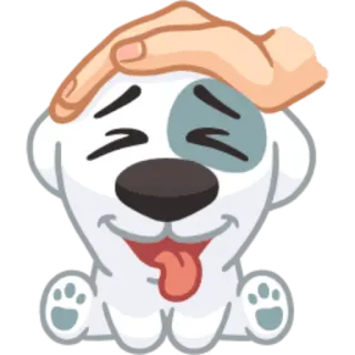 😝 dog, pet, animal, hand, cute, puppy telegram sticker